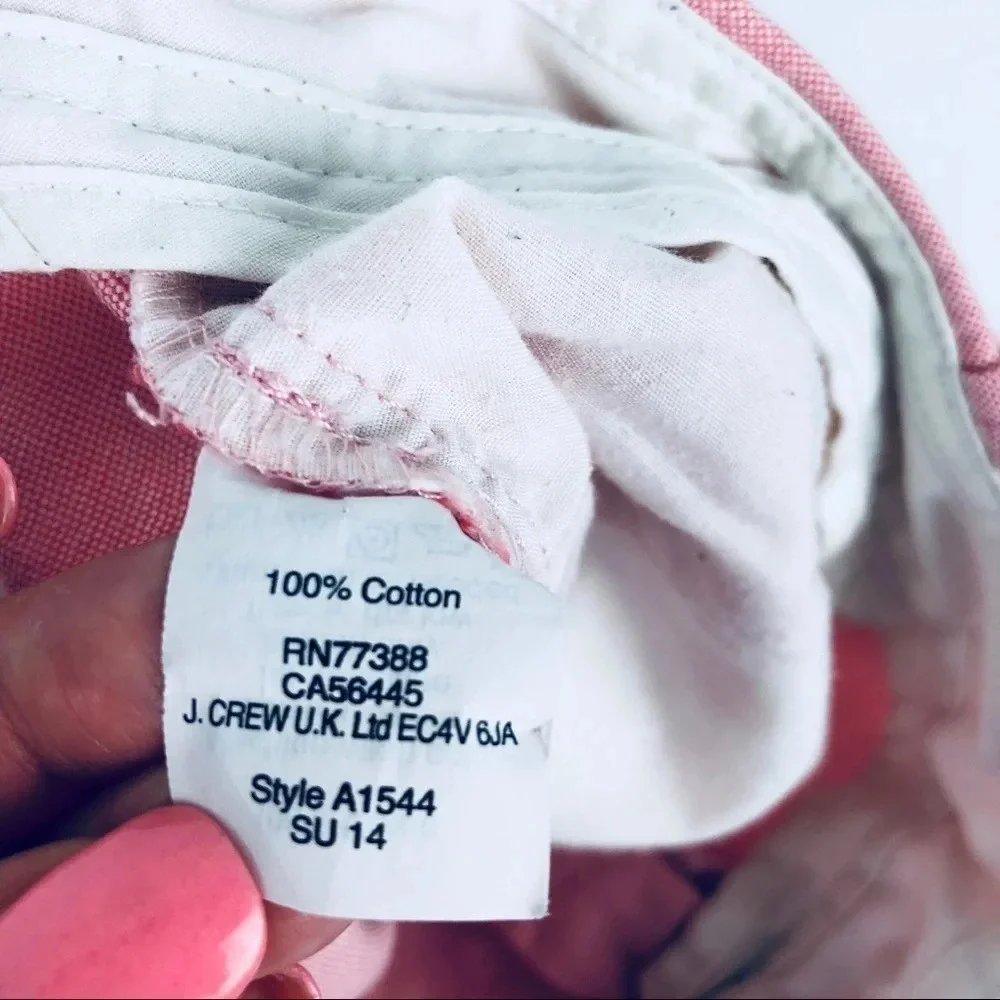 J Crew‎ Pink Oxford Cotton Shorts Preppy size 2